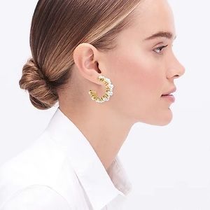 Jcrew multipearl hoop earrings new